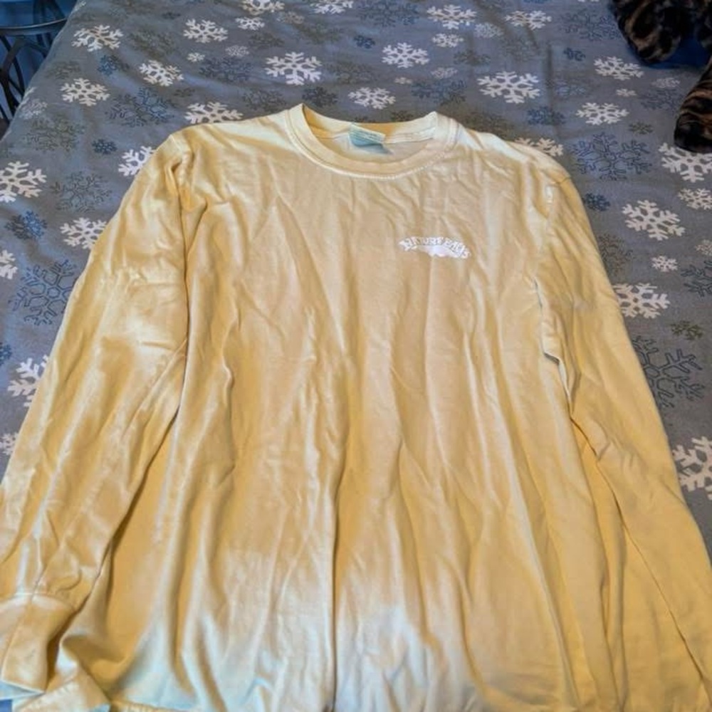 Yellow Long Sleeve Tee with Crew Neck